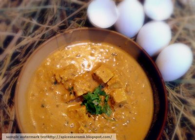 DISGUISED EGG CURRY (EGGS COOKED IN CASHEWNUT AND POPPY SEEDS SAUCE)